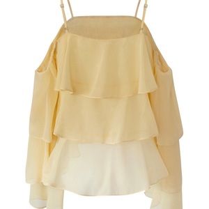 BCBG tiered ruffle top